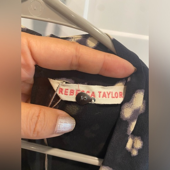 NWT- Rebecca Taylor 100% silk  Bocat Dress - Picture 5 of 7